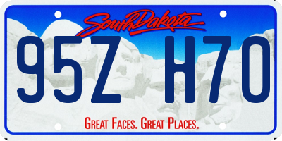 SD license plate 95ZH70