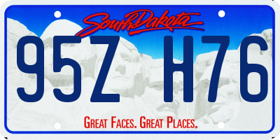 SD license plate 95ZH76