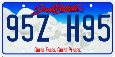 SD license plate 95ZH95