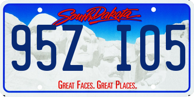 SD license plate 95ZI05