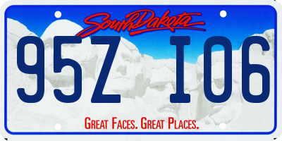 SD license plate 95ZI06