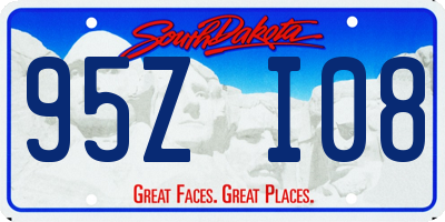 SD license plate 95ZI08