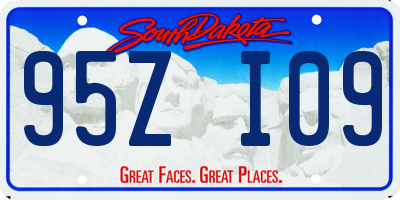 SD license plate 95ZI09