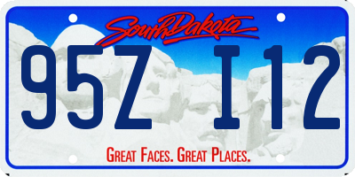 SD license plate 95ZI12