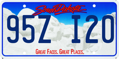 SD license plate 95ZI20