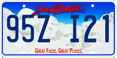 SD license plate 95ZI21
