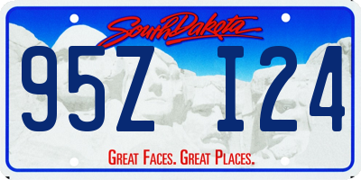 SD license plate 95ZI24