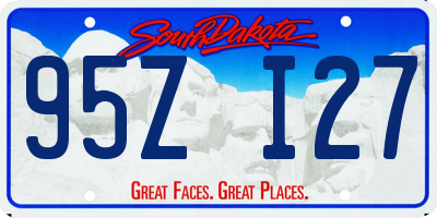 SD license plate 95ZI27