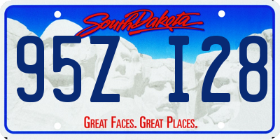 SD license plate 95ZI28