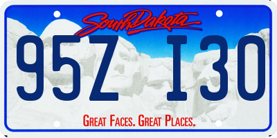 SD license plate 95ZI30