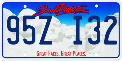 SD license plate 95ZI32
