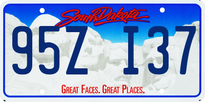 SD license plate 95ZI37