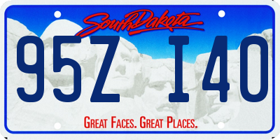 SD license plate 95ZI40