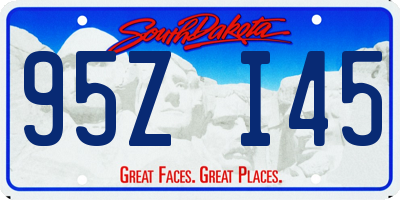 SD license plate 95ZI45