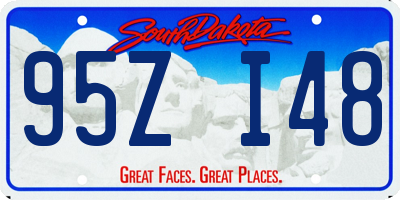 SD license plate 95ZI48