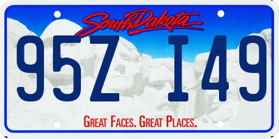 SD license plate 95ZI49