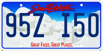 SD license plate 95ZI50
