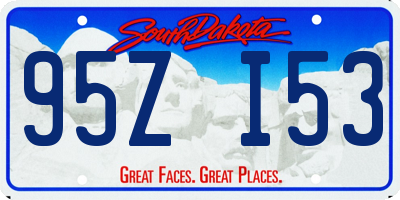 SD license plate 95ZI53