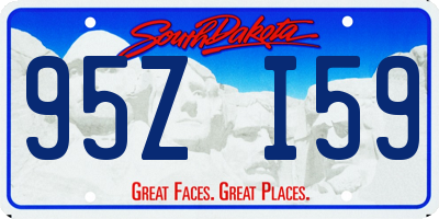 SD license plate 95ZI59