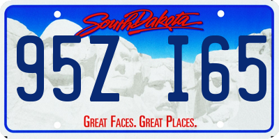 SD license plate 95ZI65