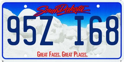 SD license plate 95ZI68