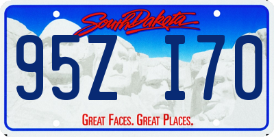 SD license plate 95ZI70