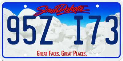SD license plate 95ZI73