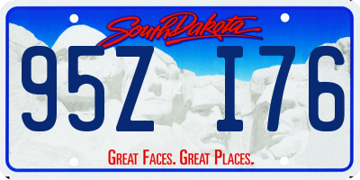 SD license plate 95ZI76