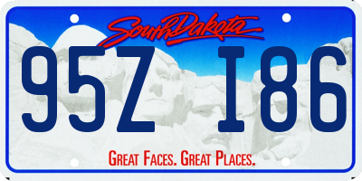 SD license plate 95ZI86