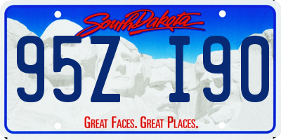 SD license plate 95ZI90