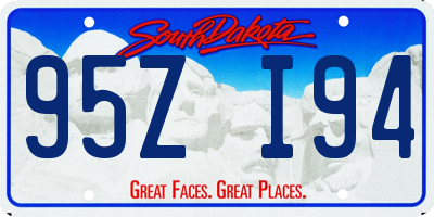 SD license plate 95ZI94