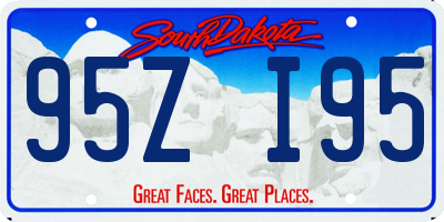 SD license plate 95ZI95