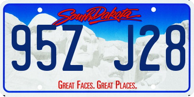 SD license plate 95ZJ28