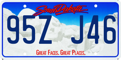 SD license plate 95ZJ46