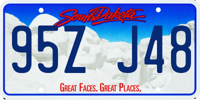SD license plate 95ZJ48