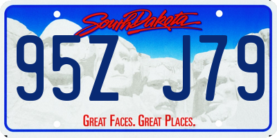SD license plate 95ZJ79