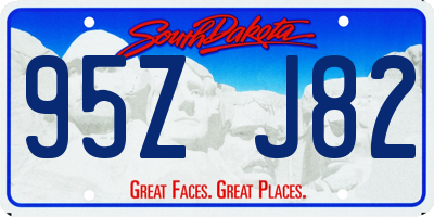 SD license plate 95ZJ82