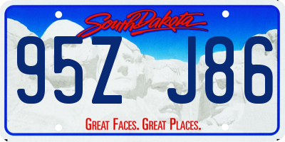 SD license plate 95ZJ86