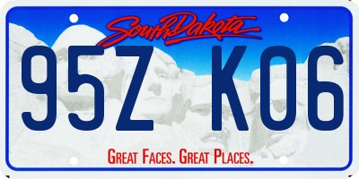 SD license plate 95ZK06