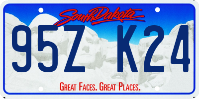 SD license plate 95ZK24