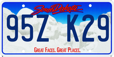 SD license plate 95ZK29