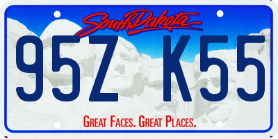 SD license plate 95ZK55