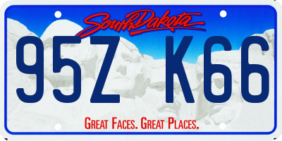 SD license plate 95ZK66