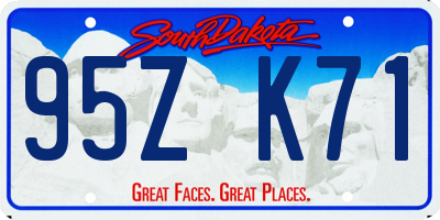 SD license plate 95ZK71