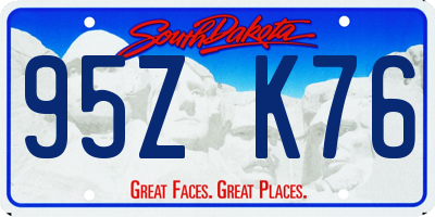 SD license plate 95ZK76