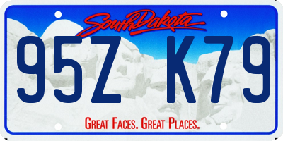 SD license plate 95ZK79