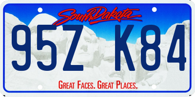 SD license plate 95ZK84