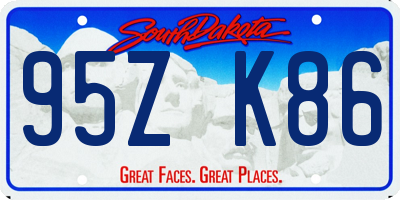 SD license plate 95ZK86