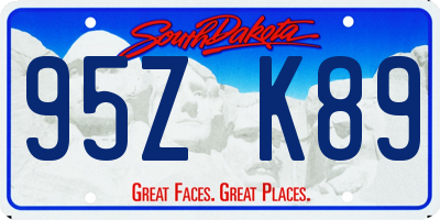SD license plate 95ZK89