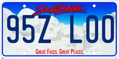 SD license plate 95ZL00